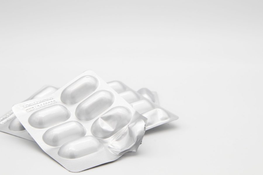 GLOUCESTER, UNITED KINGDOM - Jan 06, 2020: Medication in the form of capsules/pills/tablets against a white background